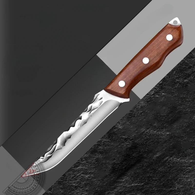 

Модернизированный нож для обвалки, специальный кухонный нож для забоя свиней, кованая рукоять из массива дерева, коммерческий нож с высокой твердостью и острой режущей кромкой