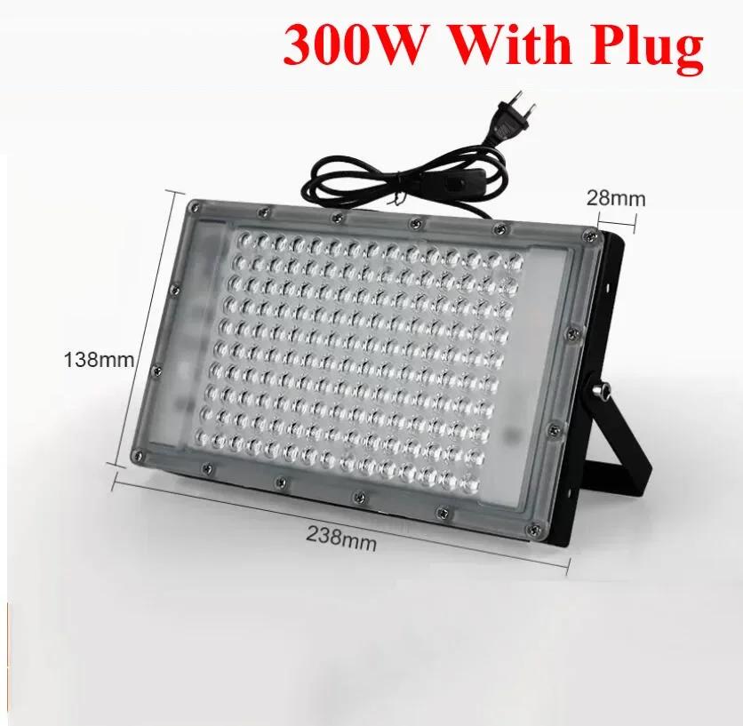 

УФ-лампа для отверждения 300 Вт Светодиодная УФ-лампа без тени 395 нм экспонирование печати сетка для склеивания стекла зеленое масло УФ-сушилка для клея 3D-печать AC220 EU UK AU Plug