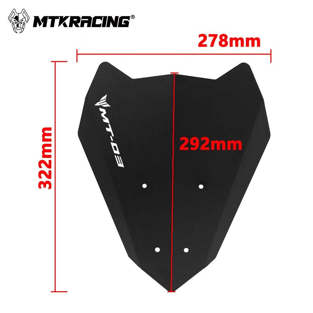 Yamaha MT-03/MT-25 (2020-2024) Aluminum Front Windshield Deflector & Headlight Cover