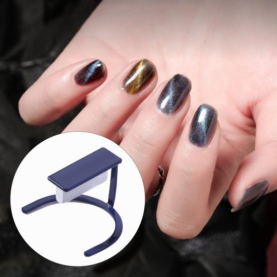 Nail Art Magnet Bracket High Magnetic Compact Free Spin Cat Eye Gel Polish Holder for Women