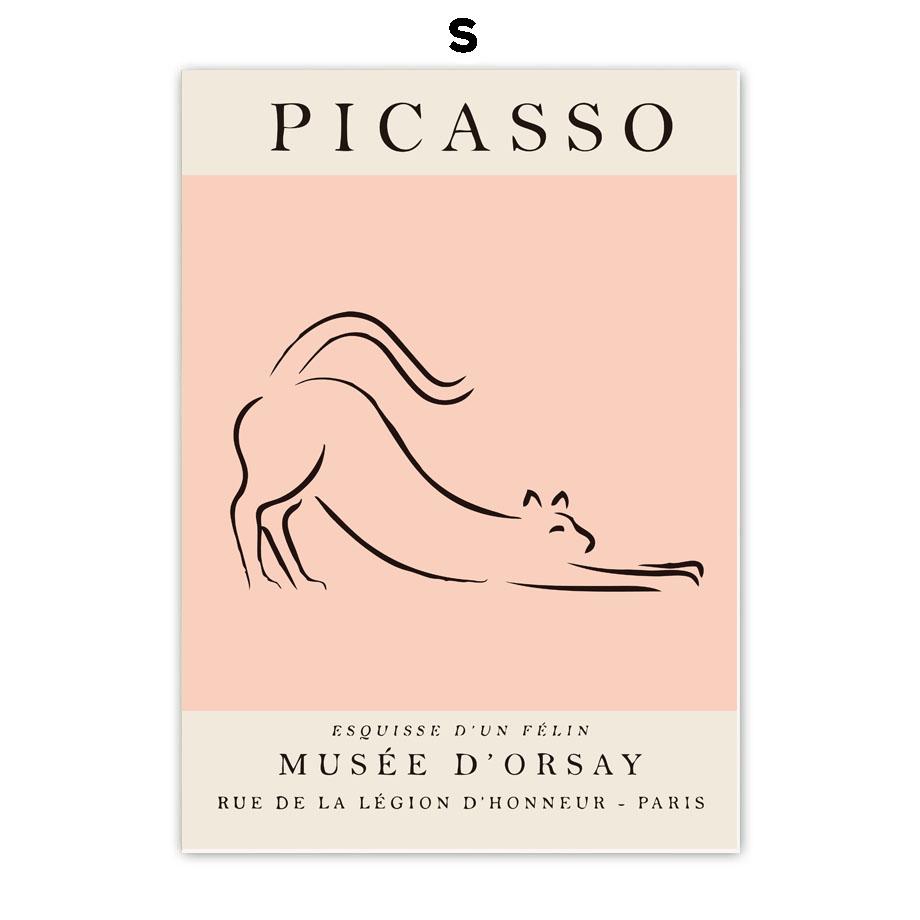 מאטיס אנדי וורהול פרפר בוטני ציור קנבס כחול באוהאוס אמנות קיר פוסטרים והדפסים לעיצוב סלון תמונות