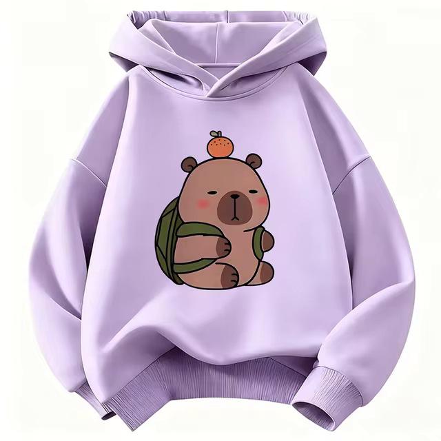 Kawaii Capybara Kids Hoodie: Cute Spring Sweatshirt for Boys & Girls