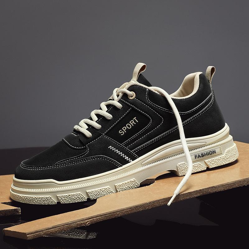 Men's shoes 2024 summer breathable new trend versatile casual board shoes men's low-top tooling leather Martin boots