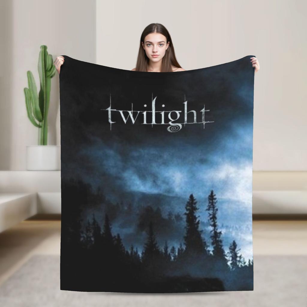 The Twilight Edward Bella Soft Warm Blanket Travel Plush Throw Blanket Aesthetic Couch Chair Flannel Bedspread Sofa Bed Cover