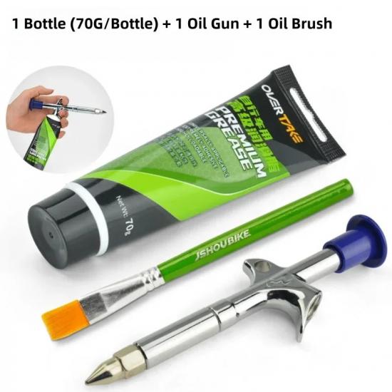OVERTAKE 70/140/350g Bicycle Grease Brush Grease GunBrush Grease Gun Bearing Grease for Shimano Sram MTB/Road  Maintenance Kit