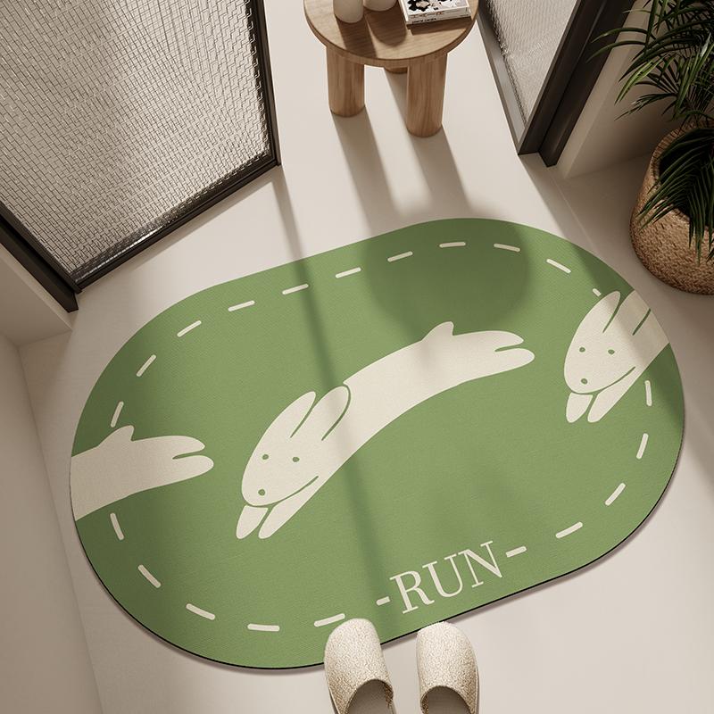 Water Absorbing and Quick Drying Diatomaceous Earth Mat, Cutting Mat, Anti Slip and Anti Fouling Foot Mat for Bathroom