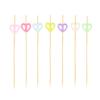 100 Stücke Herz Lebensmittel Obst Zahnstocher Cocktail Picks Bambus Spieße Cupcake Gabel Stick Hochzeit Geburtstag Party Dekoration Lieferungen