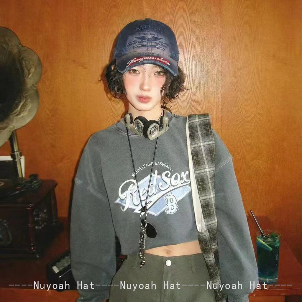Und Damen Broken Style Bestickte Buchstaben Drucke Baseballkappen Sonnenschutz Hip-Hop All-Match Personalisierte Schirmmützen Street Style Trendy Ins