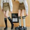 Women's Winter School Look Color Block Knee Socks