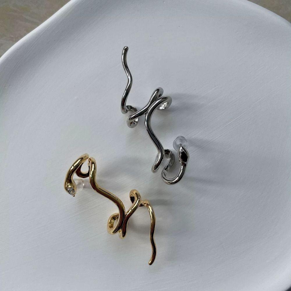 

1 шт. Медный зажим в корейском стиле Серьга Змеиная форма Девушка Зажим для ушей Пряжка ушной кости Подарок на день рождения