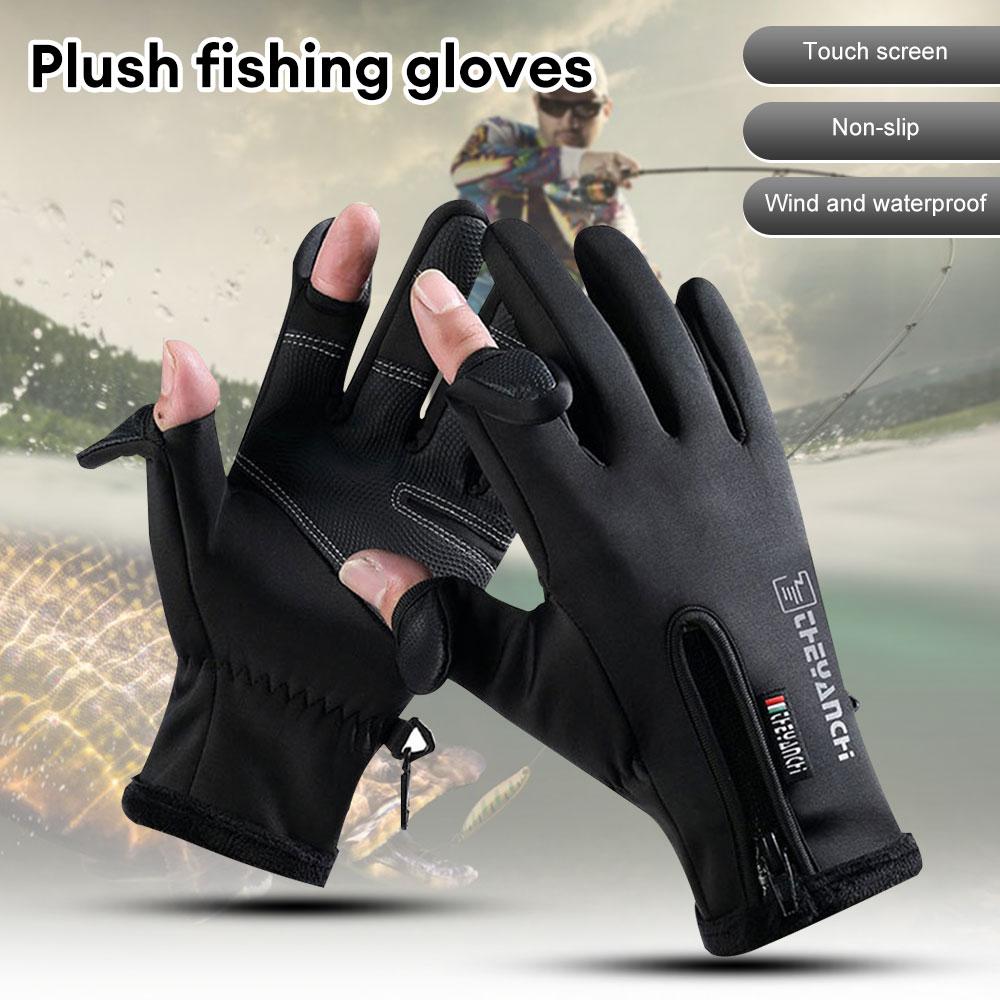 Winter Warm Touch Screen Gloves Outdoor Windproof Waterproof Cold-proof Gloves Men Driving Cycling Fishing Ski Gloves