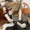 Muffin Casual Platform Bread Shoes Dissolving Shoes Small Man 2025 Autumn and Winter Fashion Board Shoes Flat White Shoes Women's Shoes