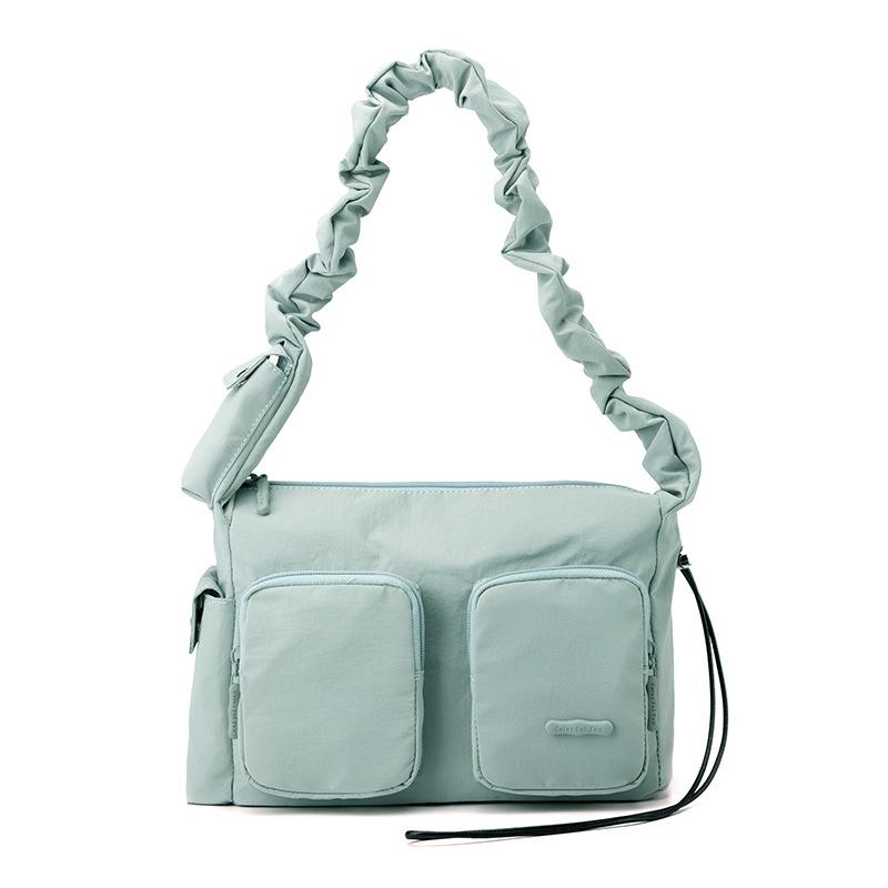 Neuer Design-Sinn einfache Damen-Tasche plissiert lässig vielseitig Nische Schulter Achseltasche