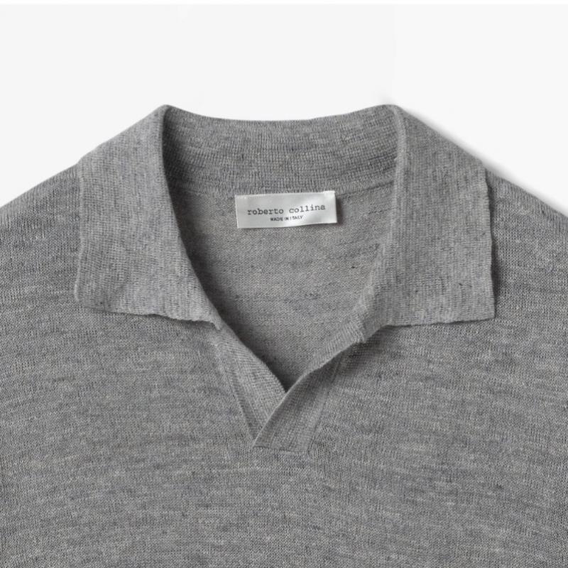 Roberto Collina Polo Knit Gray Rcf1m50004a13
