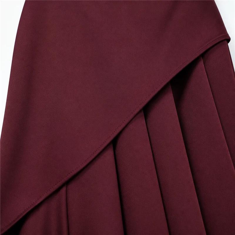 Women's High Waist Black Mermaid Skirt Spring Autumn Elegant Slim Fit Ruffle Hem Skirt