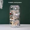 1pc Foldable Plastic Earring Stand, Transparent Earring Display Stand, Jewelry Storage Hanger, Women's Jewelry Storage Box