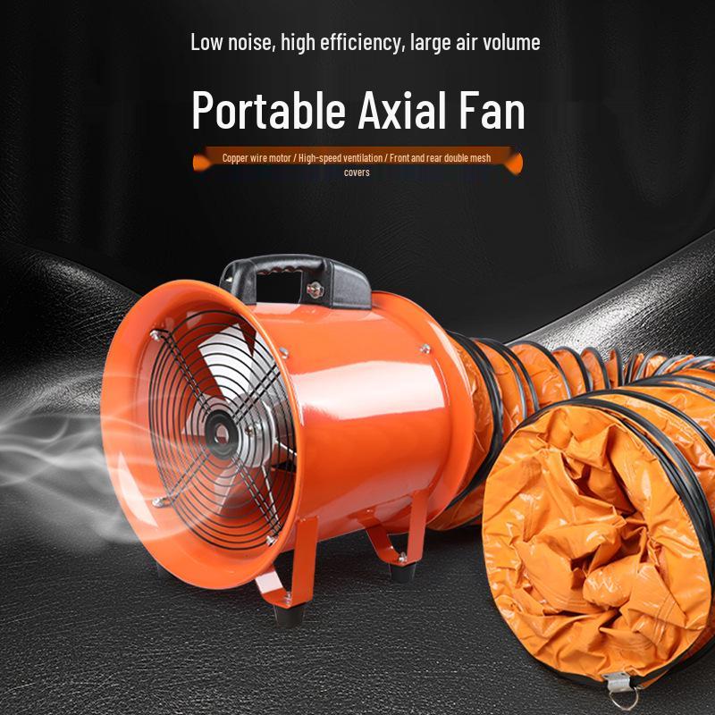 220V Portable Axial Exhaust Fan for Industrial and Household Ventilation