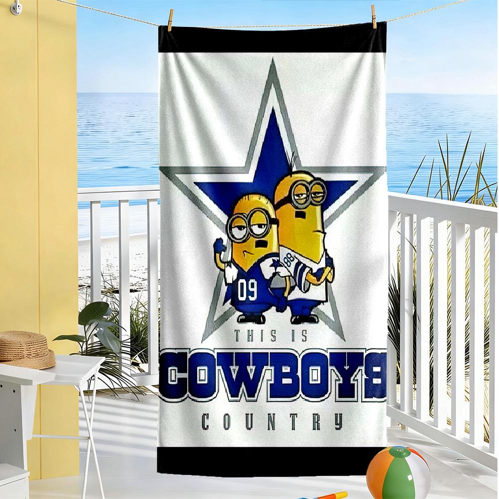 Dallas Beach Towel Soft Durable Quick-Dry Comfortable Lightweight Perfect for Traveling Yoga Camping and Swimming