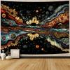 A Splendid Artistic Flow Tapestry Wall Hanging Made of Polyester Fiber In a Flat Universe.