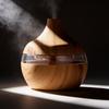 Holzmaserung USB-Luftbefeuchter mit Nachtlicht-Diffusor für den Heimgebrauch und Aromatherapie