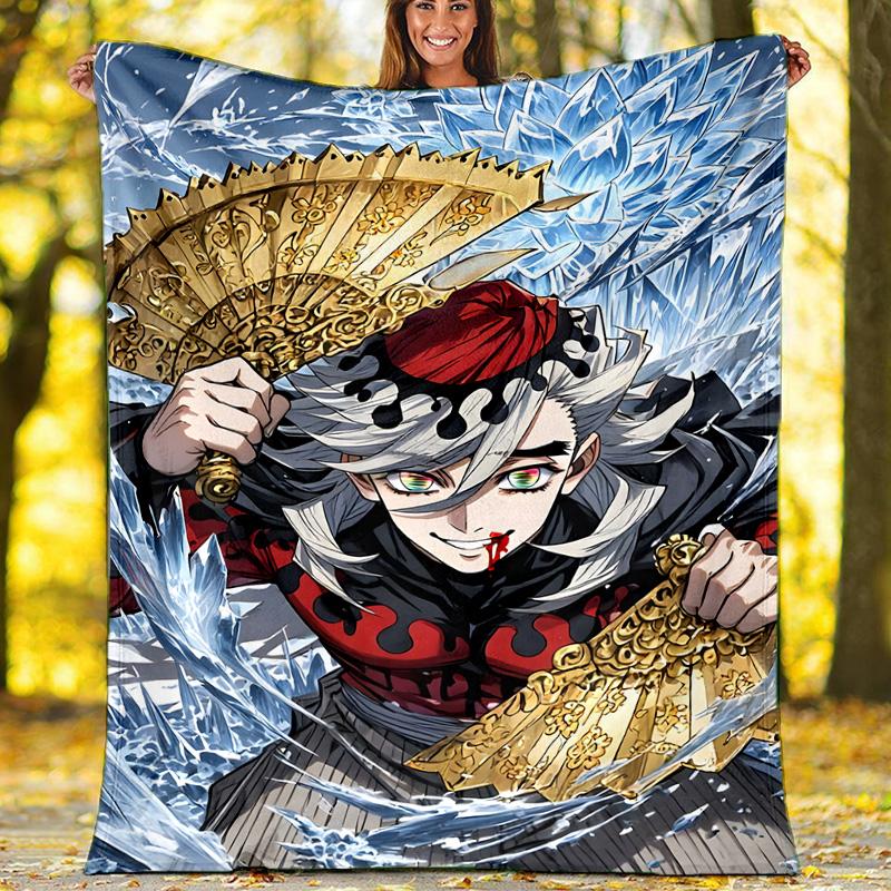 1pc douma2 Theme Blanket - Digital Print, Polyester, Cozy for All Seasons, Perfect for Outdoor, and Travel