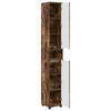 Bathroom Cabinet with Door Smoked Oak 30.5 x 30 x 195 cm