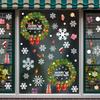 4 Sheets/set Christmas Window Stickers - Static White Snowflake and Winter Decorations, Reusable Plastic Holiday Decoration