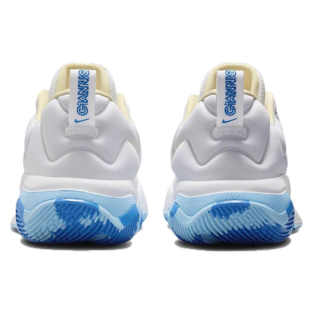 Nike Giannis Immortality 3 White Light Photo Blue Unisex Sneakers Light-Laser-Orange Soft-Yellow DZ7533-101