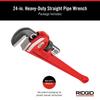 RIDGID Straight Pipe 31030 Heavy-Duty Wrench, 600mm,