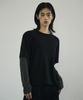 Seukeulaeteulpigsel Layered Border Long Sleeve [Black]