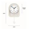 Wall clock living room no punching clock high-end feeling wall hanging home dining room background style simple clock