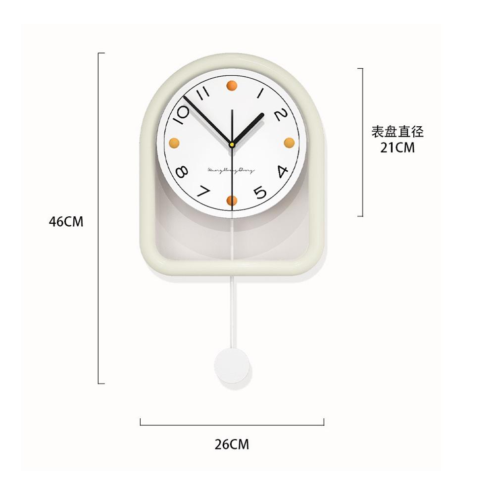 Wall clock living room no punching clock high-end feeling wall hanging home dining room background style simple clock