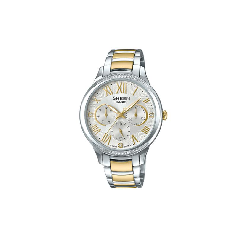 

Casio CASIOSHEEN Series Classic Elegant Three Needles Three Eyes Quartz Movement Stainless Steel Strap Japanese and Korean Watch Women s SHE-3058SG-7A серебряный