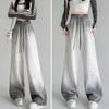 Women's Wide-leg Pants Korean Loose Fashion High-waist Gradient Tie-dye Straight-leg Sports Casual Pants Spring Autumn New Style