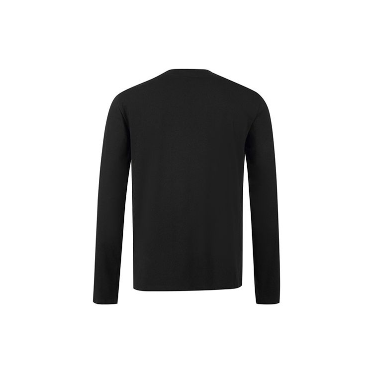Emporio Armani Round Neck Long Sleeve Pullover T-Shirt Men Tops Black 8NPTL9-PJ03Z-1200