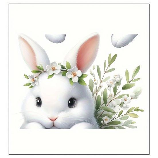 Removable Plants Flower Switch Sticker, Decorative Green Leaf Floral Bunny Light Socket Decal, DIY Art Murals for Kids Girls Bedroom Living Room