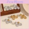 Floral Titanium Steel Ear Studs For Women Fashion Jewelry Gift