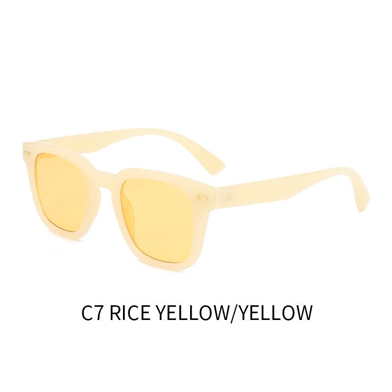 1pc Fashion Oval Frame Sunglasses Simple Men's and Women's Sunshade Sunglasses Trendy Personalized Sunglasses