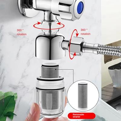 Filtro de Água Pré-Filtro Totalmente em Cobre Purificador de Água Transparente em Aço Inoxidável Cabeça de Pulverização Anti-incrustante de 4 Pontos Banheiro