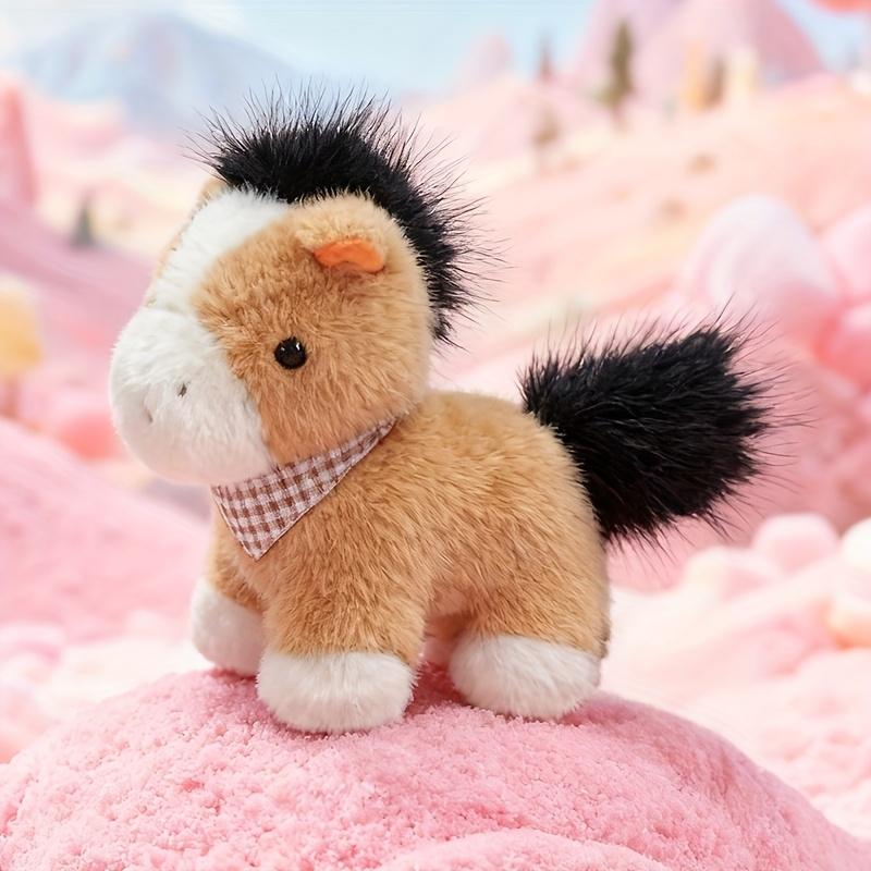 Animal de Pelúcia Macio Cavalo Fofo Animais Selvagens Brinquedo de Pelúcia Pônei Cavalo Pelúcia Brinquedo de Pelúcia Presentes de Aniversário para Crianças Chá de Bebê