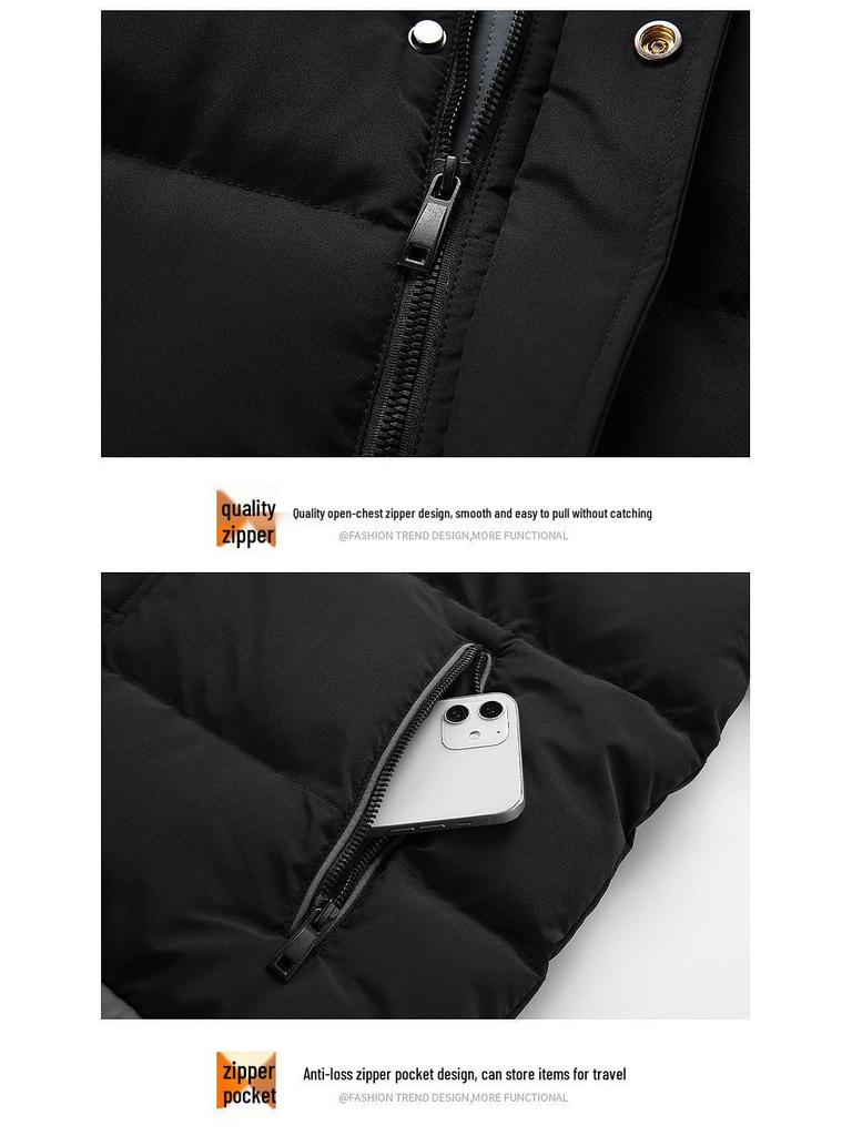 Men's 2025 Winter Hooded Cotton Jacket - Trendy, Thickened, Short Style