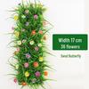 Artificial Green Plant Wall with Flowers - Decorative Turf Mat for Landscaping and Windowsills