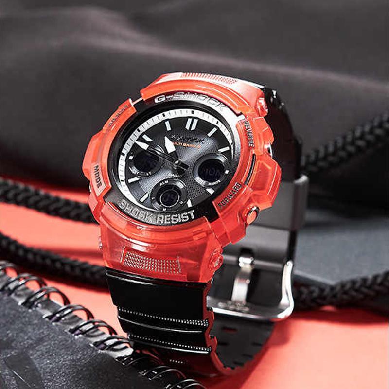 Casio Men 46.4mm Black Watch AWG-M100SRB-4APR