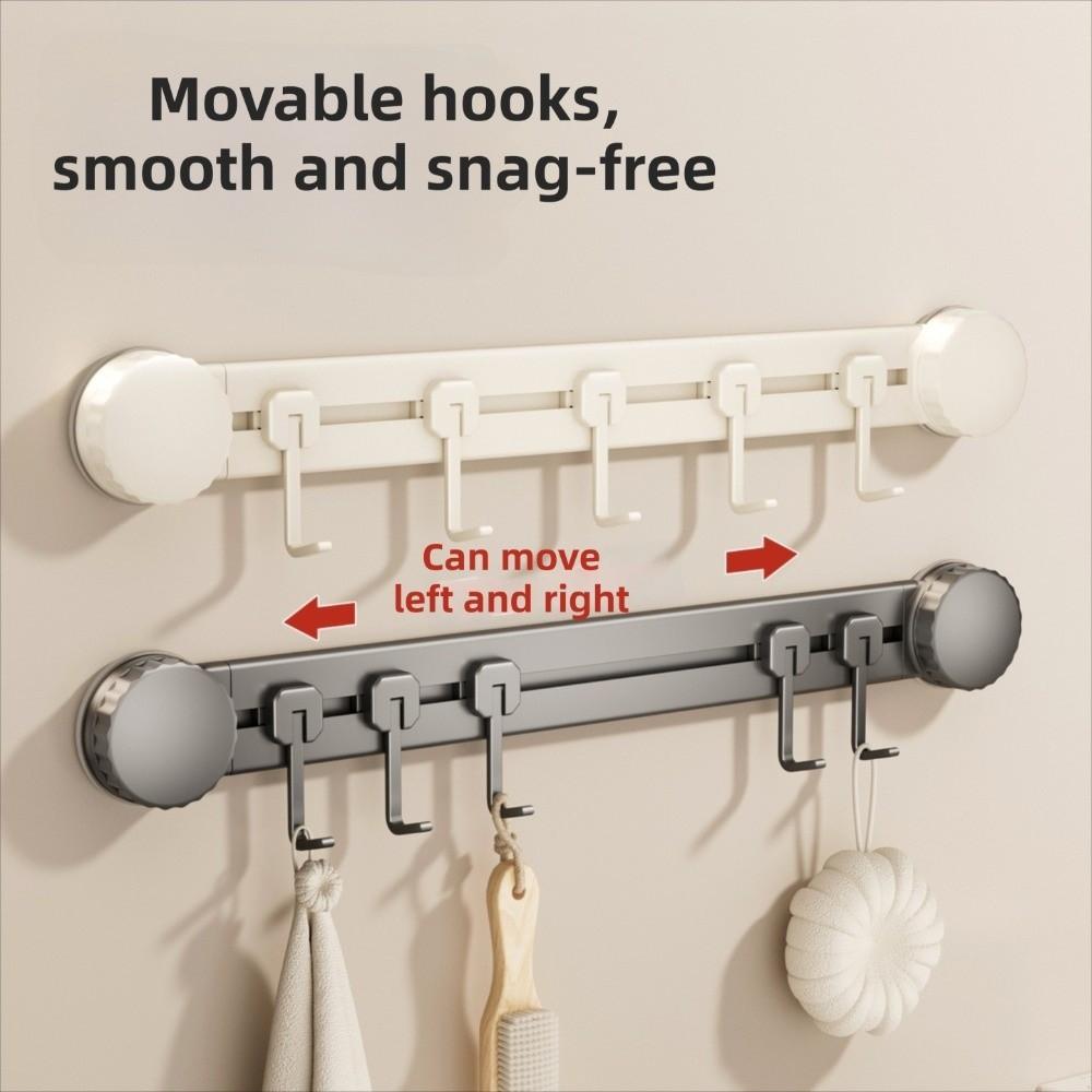 Wall-Mounted Vacuum Suction Cup Hooks 4/6 Hooks Kitchen Storage Hooks for Home