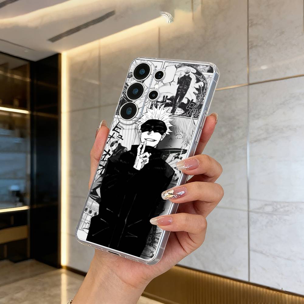 Popular-Anime--Jujutsu -Kaisen Phone Case For Samsung S25,S24,S21,S22,S23,S30,Ultra,S20,Plus,Fe,Lite Transparent Cover