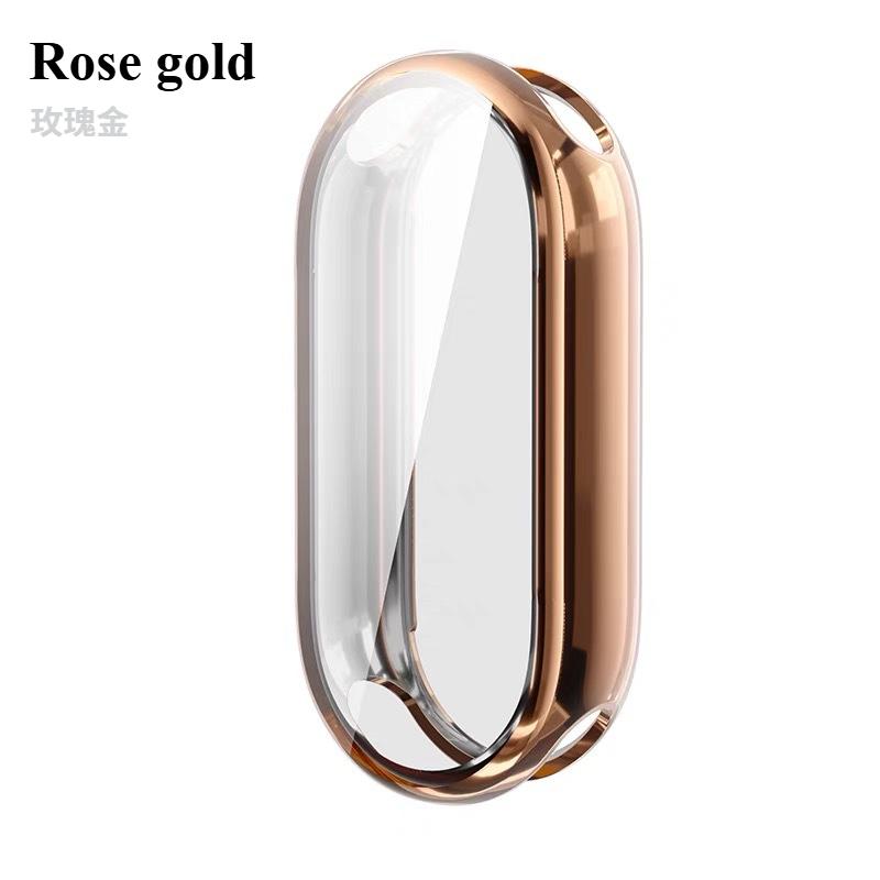 

ТПУ чехол для Xiaomi Smart Band 10 9 8 NFC Мягкая защита экрана Рамка Бампер для Xiaomi Mi Band 10 Керамический Mi Band 9 8 Крышка Корпус Mi Smart Band 10 розового золота