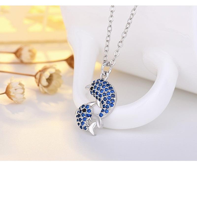 

BELLA BOX New Product Dolphin Zircon Necklace - Simple And Elegant Pendant With Diamonds On A Collar Chain For The Neck. Necklace+Pendant