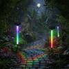 Waterproof Design Solar Pathway Lights 1200mAh Battery 10LED Lighting Outdoor Garden Lamp RGB LED Solar Powered