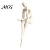 Figurina Moderna per la Meditazione Figure del Pensatore Stampate in 3D Ornamenti, Sculture Minimaliste di Arte Astratta Elegante Decorazione da Appendere da Tavolo per Casa Ufficio