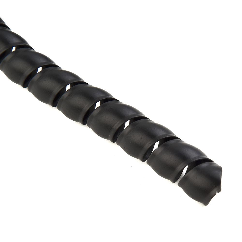 Easy Installation Black Hydraulic Hose Guard Spiral Wrap Winding Hose 1m Length